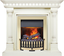 Dimplex Dallas очаг Danville Brass FB2 слоновая кость с патиной