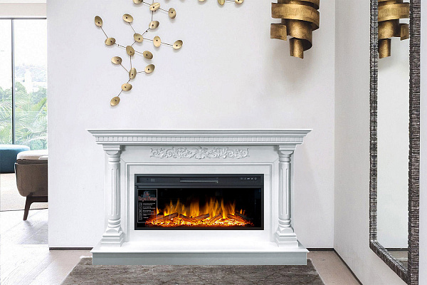 Royal Flame Sicilia с очагом Vision 42 LOG LED белый_3